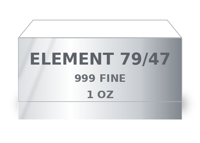 Platinum bar 1 oz (illustrated render)